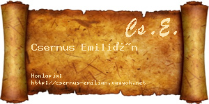 Csernus Emilián névjegykártya